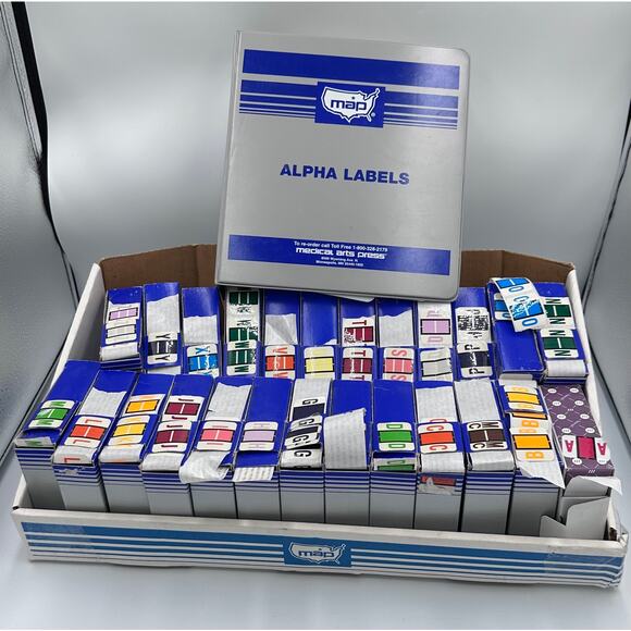 Medical Arts Press Mixed Lot of Alphabetic Color Code Labels File Folder